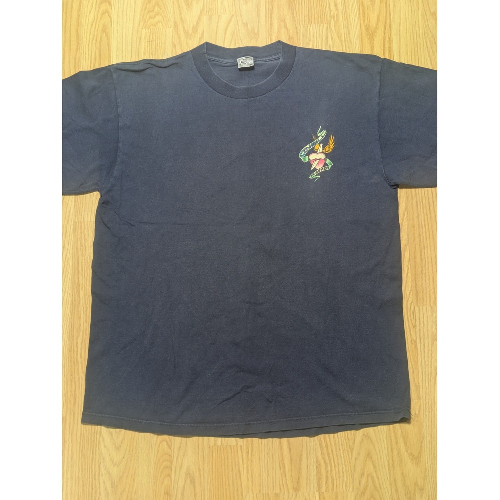 O'Neill Mens Vintage 1994 Forever Heart Dagger Graphic Surf T-Shirt Navy Blue XL